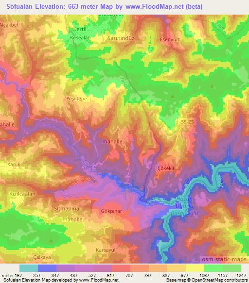 Sofualan,Turkey Elevation Map