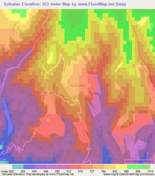 Sofualan,Turkey Elevation Map