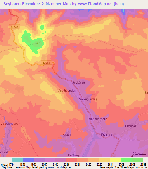 Seyitoren,Turkey Elevation Map