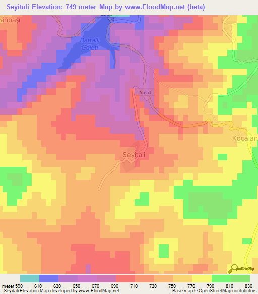 Seyitali,Turkey Elevation Map