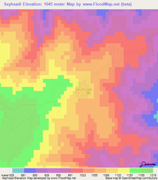 Seyhsadi,Turkey Elevation Map