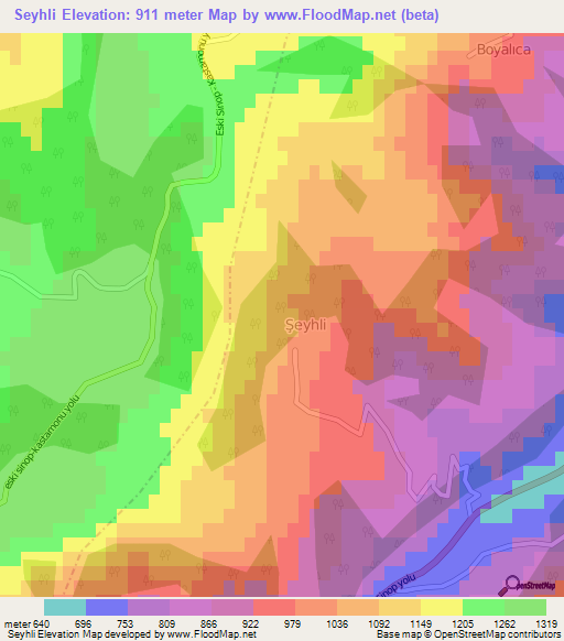 Seyhli,Turkey Elevation Map