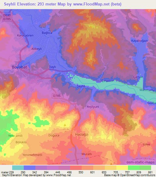 Seyhli,Turkey Elevation Map