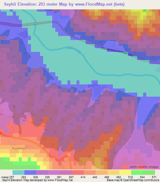 Seyhli,Turkey Elevation Map