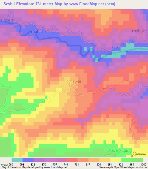 Seyhli,Turkey Elevation Map