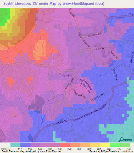 Seyhli,Turkey Elevation Map