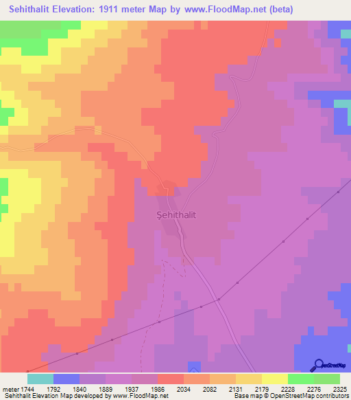 Sehithalit,Turkey Elevation Map