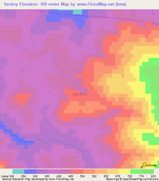 Seckoy,Turkey Elevation Map