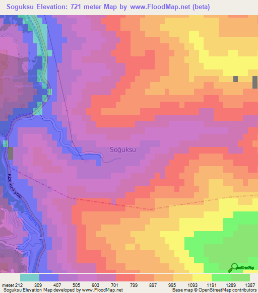 Soguksu,Turkey Elevation Map