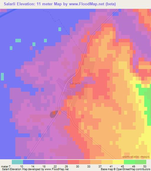 Salarli,Turkey Elevation Map