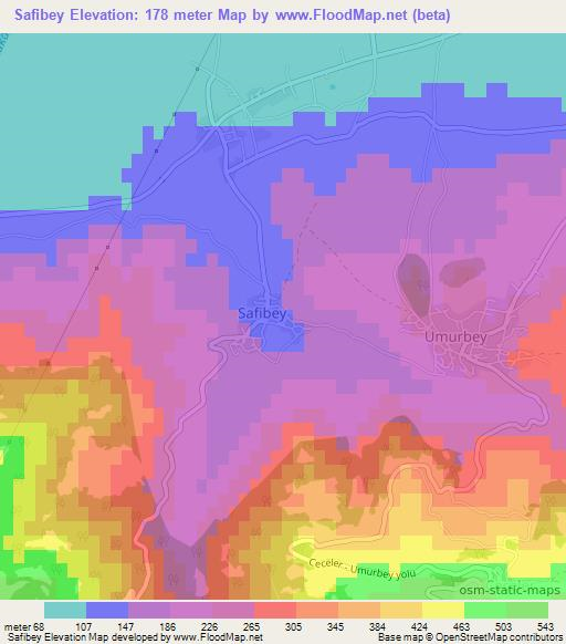 Safibey,Turkey Elevation Map