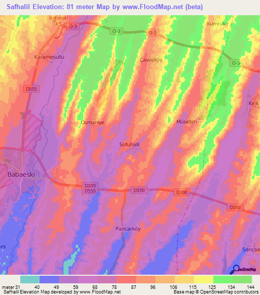 Safhalil,Turkey Elevation Map