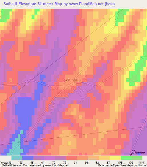 Safhalil,Turkey Elevation Map