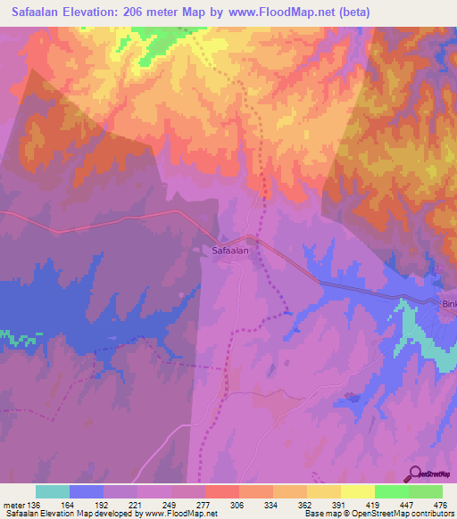 Safaalan,Turkey Elevation Map