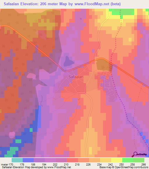 Safaalan,Turkey Elevation Map