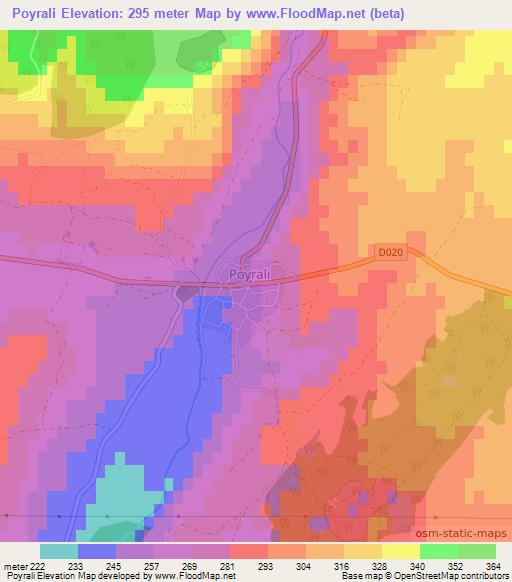 Poyrali,Turkey Elevation Map