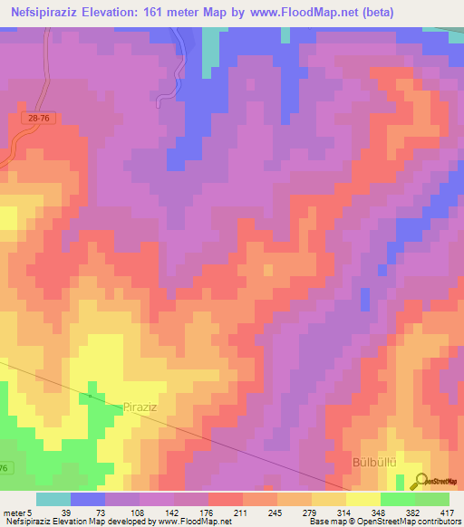 Nefsipiraziz,Turkey Elevation Map