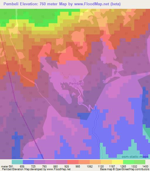 Pembeli,Turkey Elevation Map