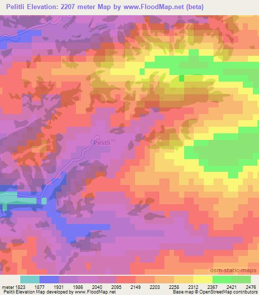 Pelitli,Turkey Elevation Map