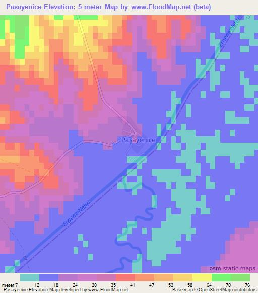 Pasayenice,Turkey Elevation Map