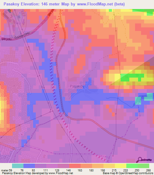 Pasakoy,Turkey Elevation Map