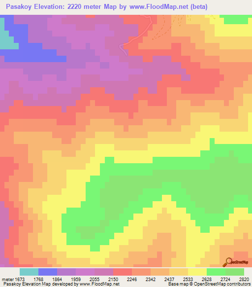 Pasakoy,Turkey Elevation Map