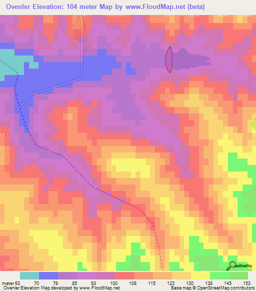 Ovenler,Turkey Elevation Map