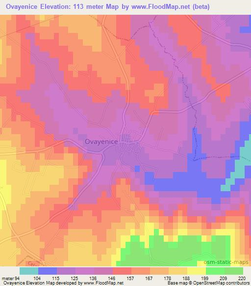 Ovayenice,Turkey Elevation Map