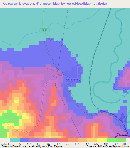 Ovasaray,Turkey Elevation Map