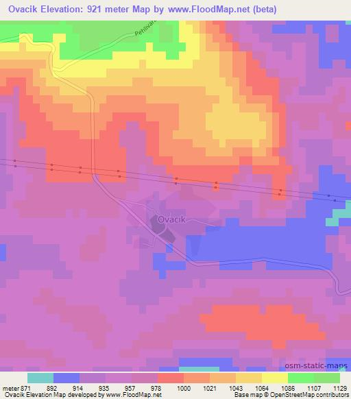 Ovacik,Turkey Elevation Map