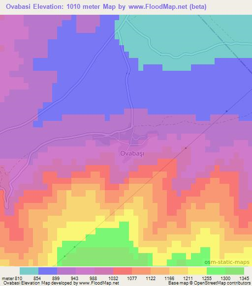 Ovabasi,Turkey Elevation Map