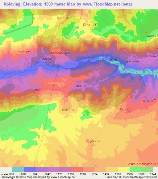 Kolavlagi,Turkey Elevation Map