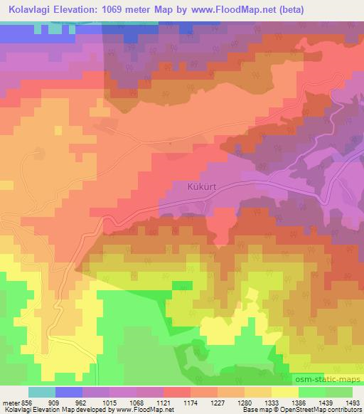 Kolavlagi,Turkey Elevation Map