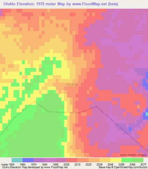 Oluklu,Turkey Elevation Map