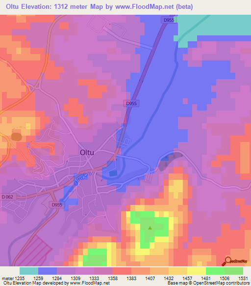 Oltu,Turkey Elevation Map