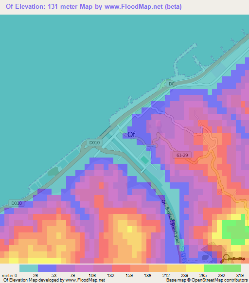 Of,Turkey Elevation Map