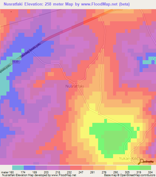 Nusratfaki,Turkey Elevation Map