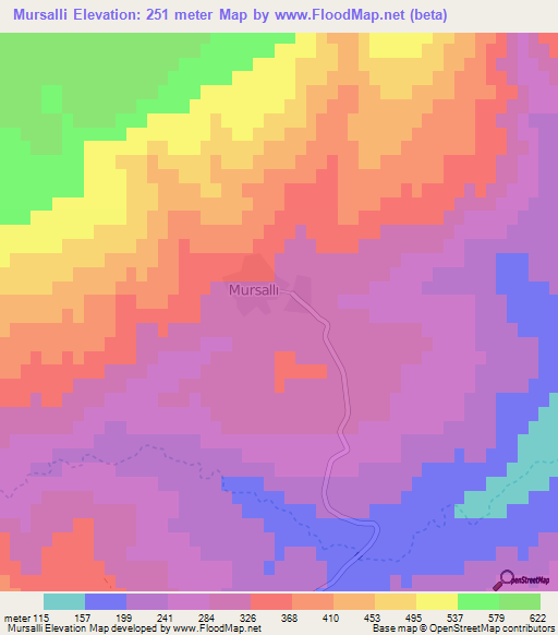 Mursalli,Turkey Elevation Map