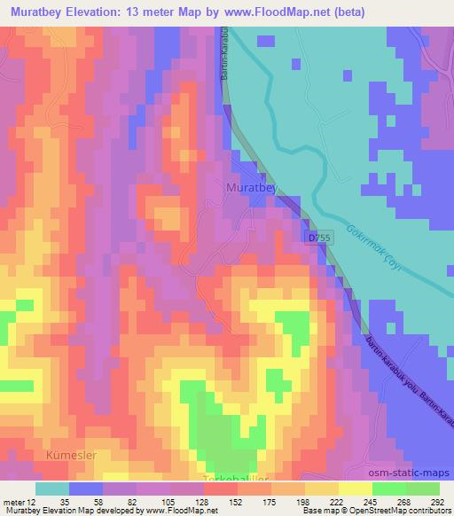 Muratbey,Turkey Elevation Map