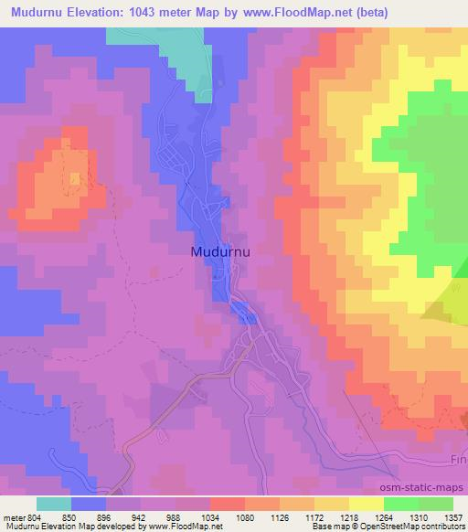 Mudurnu,Turkey Elevation Map