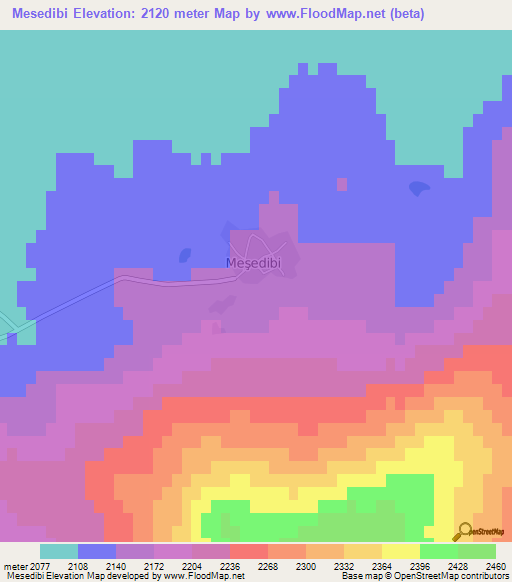 Mesedibi,Turkey Elevation Map