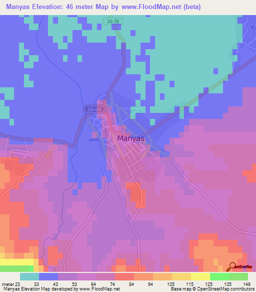 Manyas,Turkey Elevation Map