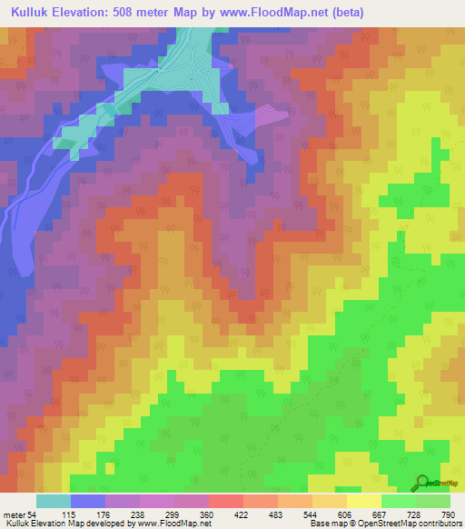 Kulluk,Turkey Elevation Map