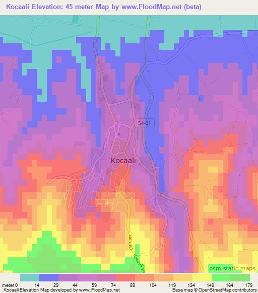 Kocaali,Turkey Elevation Map