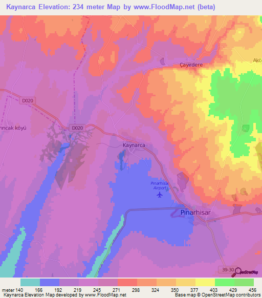 Kaynarca,Turkey Elevation Map