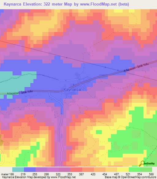 Kaynarca,Turkey Elevation Map