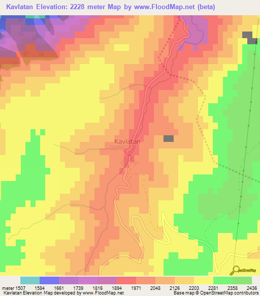 Kavlatan,Turkey Elevation Map