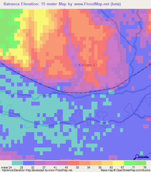 Katranca,Turkey Elevation Map