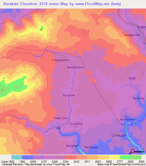 Karakale,Turkey Elevation Map