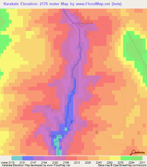 Karakale,Turkey Elevation Map